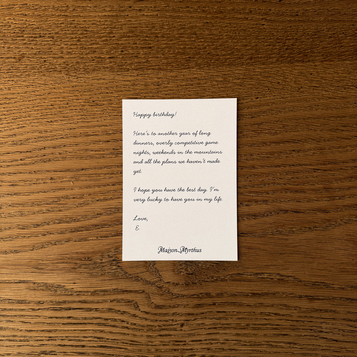 Signature Candle Greeting card