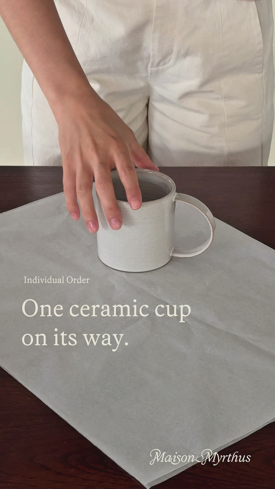 Ceramic tea cup - by Maison Myrthus x Lüt Studio